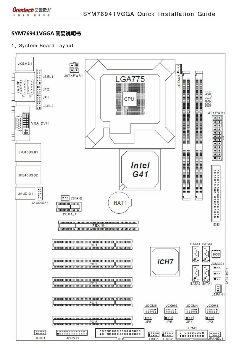 Grantech SYM76941VGGA Quick installation guide