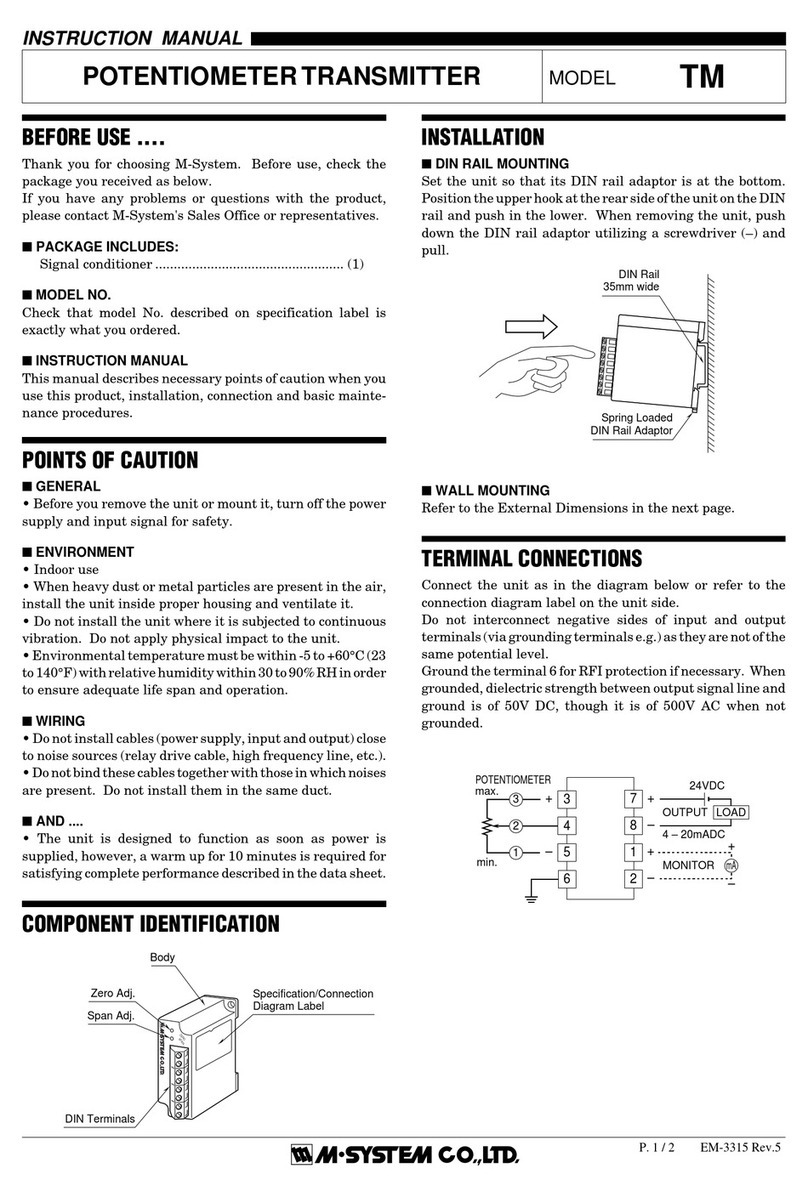 M-system TM User manual M-system TM User manual