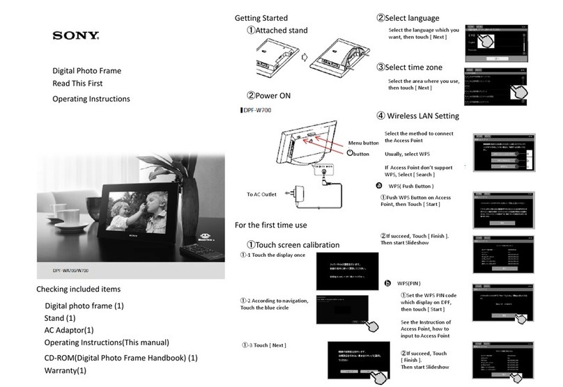 Sony DPF-WA700 operating instructions