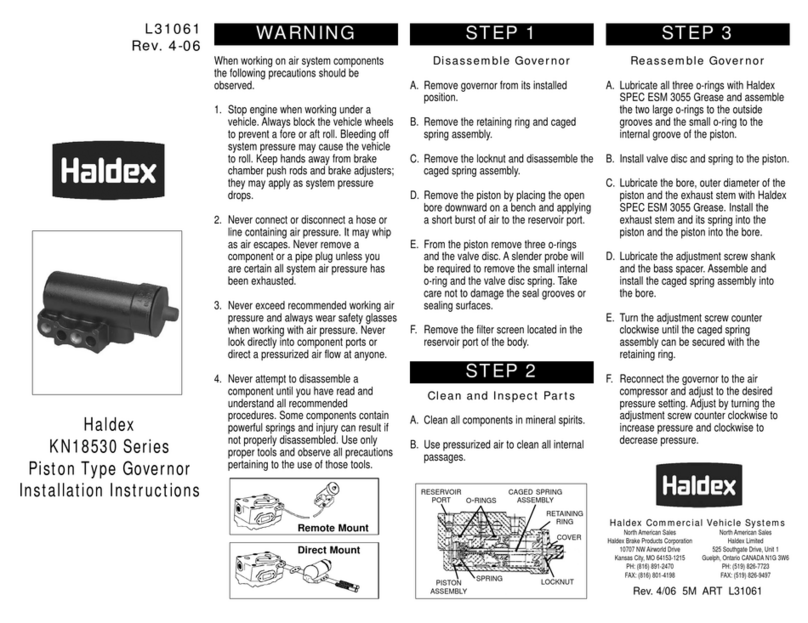 Haldex KN18530 Series User manual