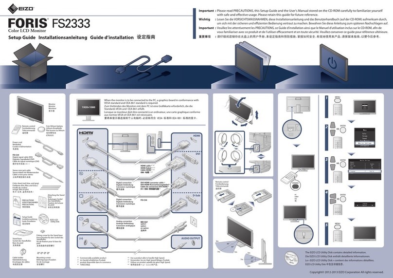 Eizo 23" Full-HD monitor EIZO Foris FS2333 User manual