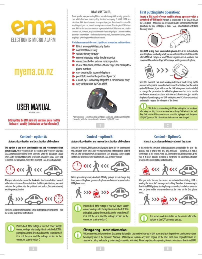 Pacific GSM Electronic Micro Alarm user manual