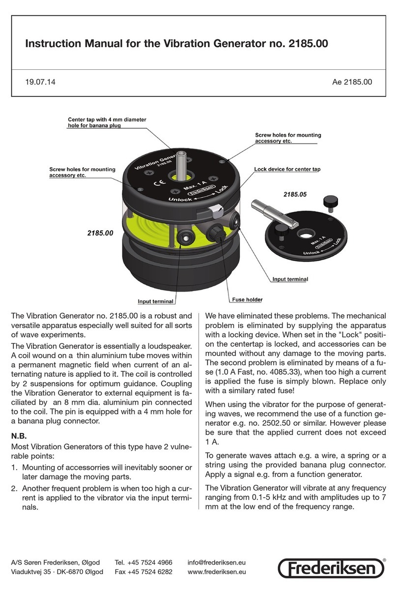 Frederiksen Electromagnetic vibrator instruction manual