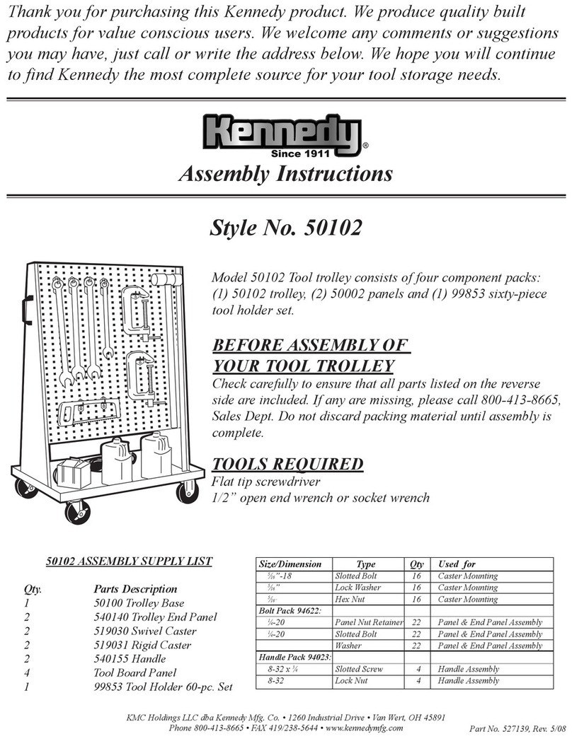 Kennedy 50102 Assembly instructions