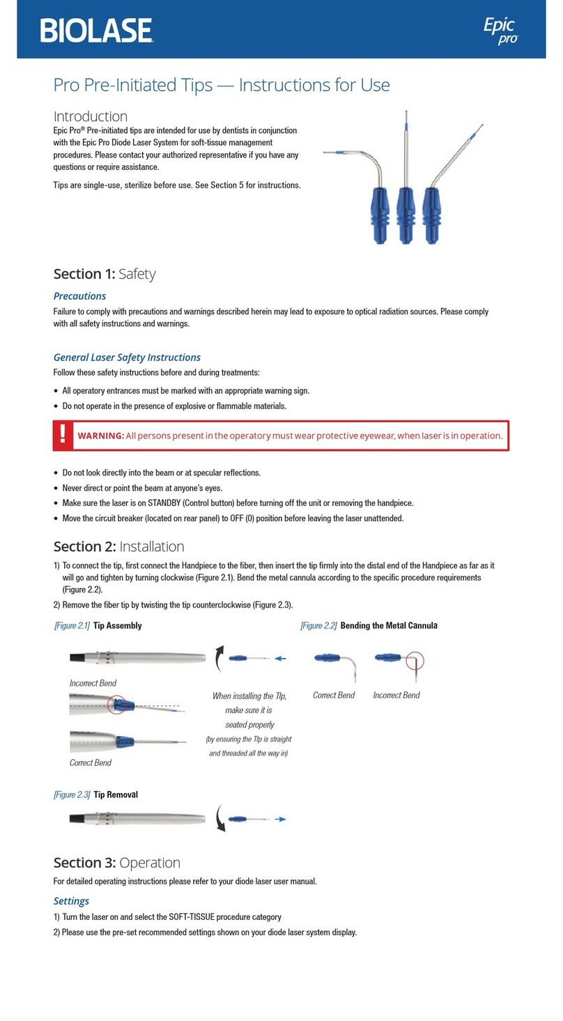 Biolase Epic Pro Instructions for use