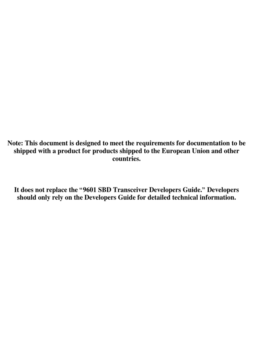 Iridium 9601 User manual