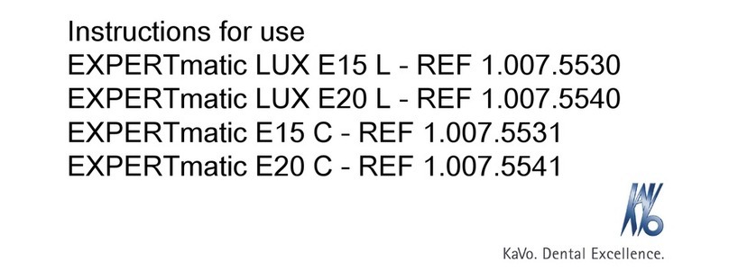 KaVo EXPERTmatic LUX E15 L Instructions for use KaVo EXPERTmatic LUX E15 L Instructions for use