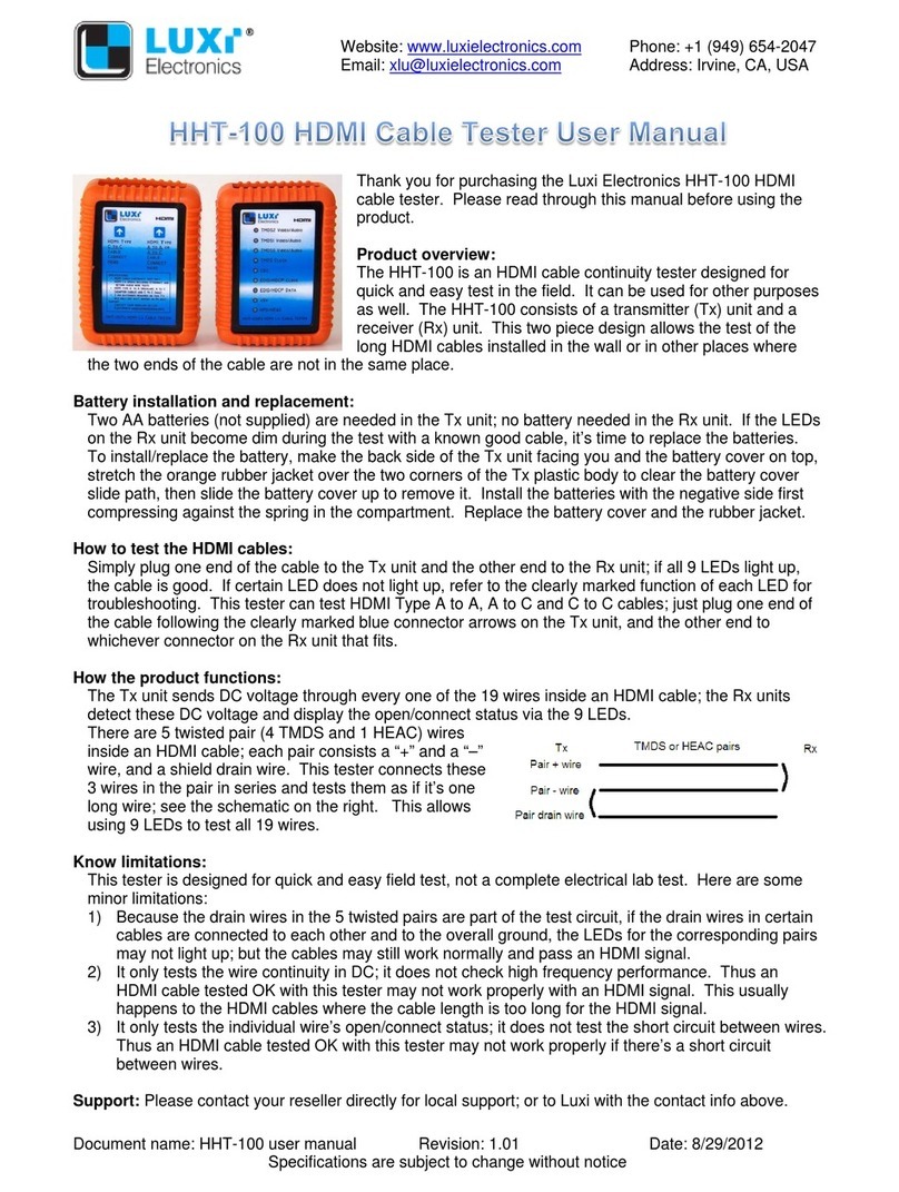 Luxi Electronics HHT-100 user manual