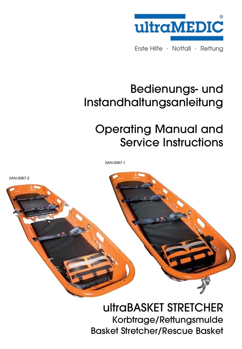 ultraMEDIC ultraBASKET STRETCHER Operating manual and service instructions