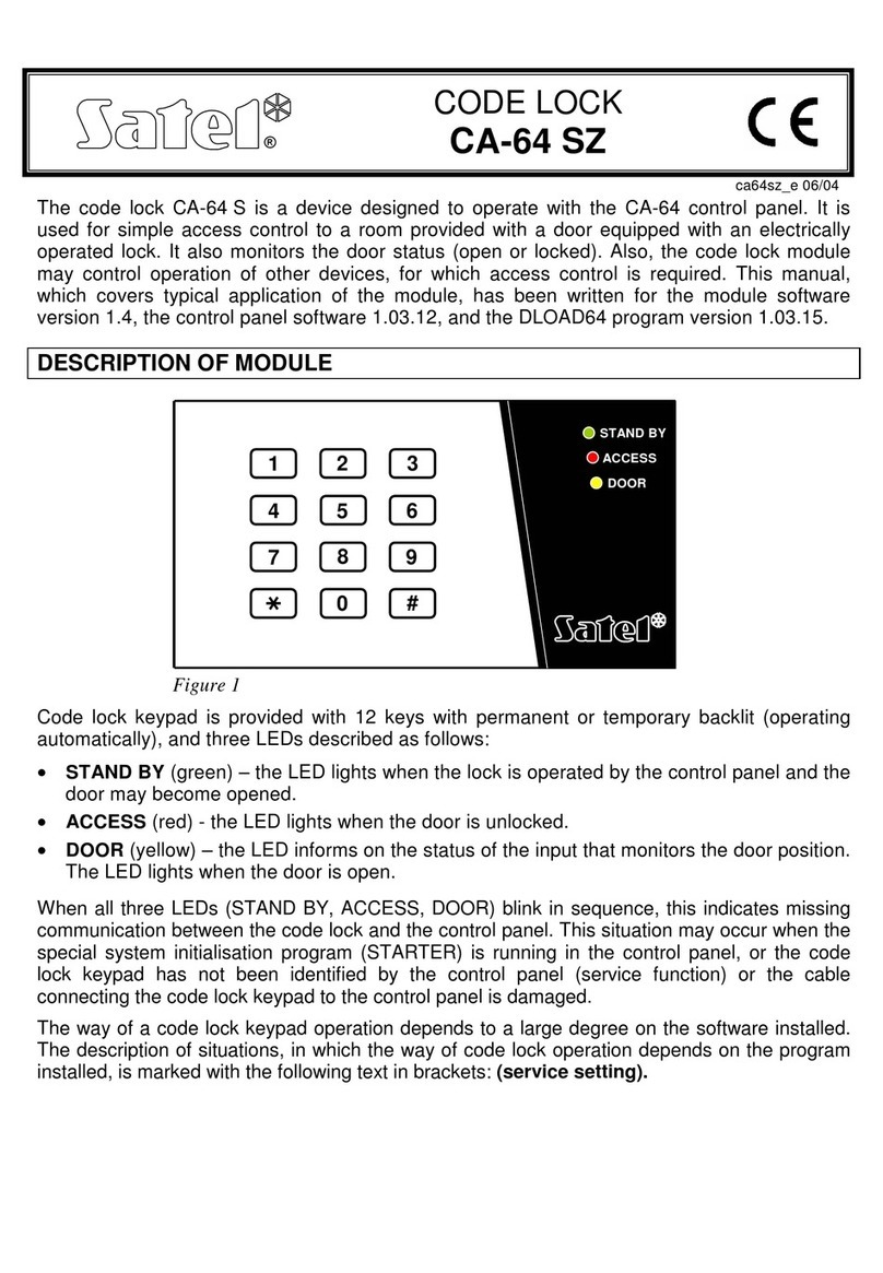 Satel CA-64 SZ User manual