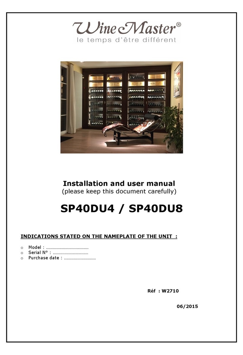 Wine Master SP40DU4 Installation and user manual