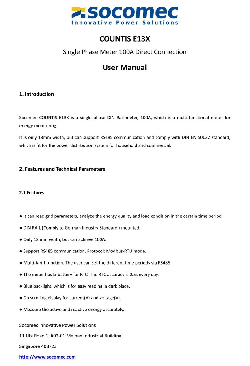 socomec COUNTIS E13X user manual