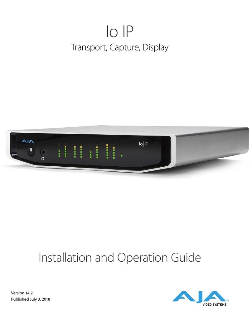 AJA Io IP Operating instructions