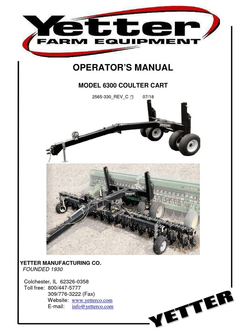 Yetter 6300 Operator's manual