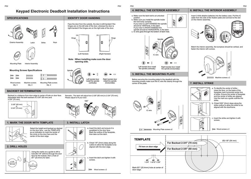 LOCKEY USA PD2 User manual