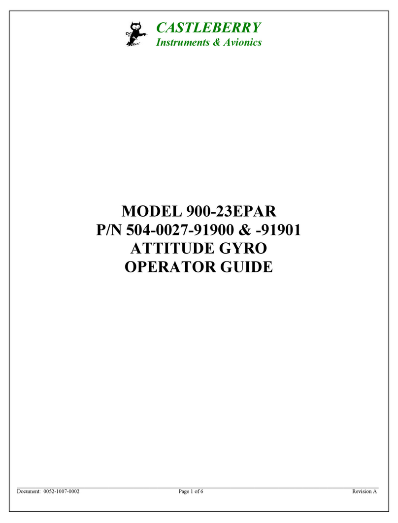 Castleberry Instruments & Avionics 900-23EPAR Operator's guide Castleberry Instruments & Avionics 900-23EPAR Operator's guide
