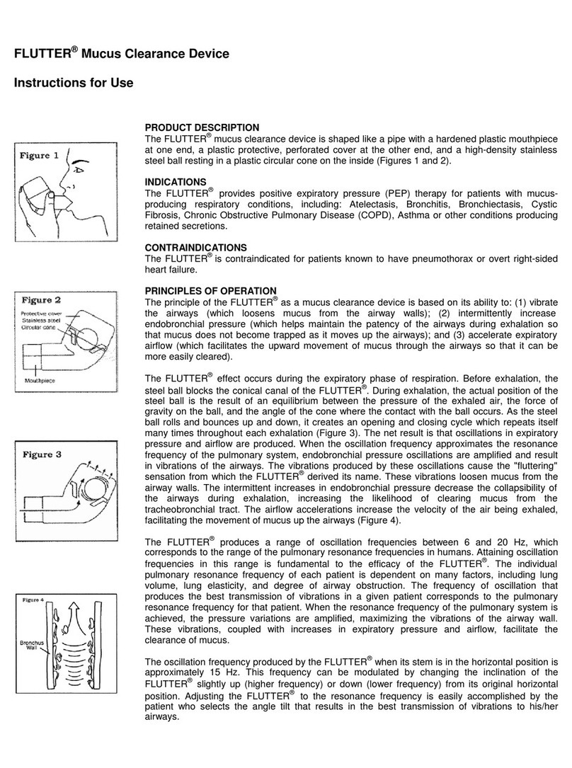 Aptalis Flutter Mucus Clearance Device Instructions for use Aptalis Flutter Mucus Clearance Device Instructions for use