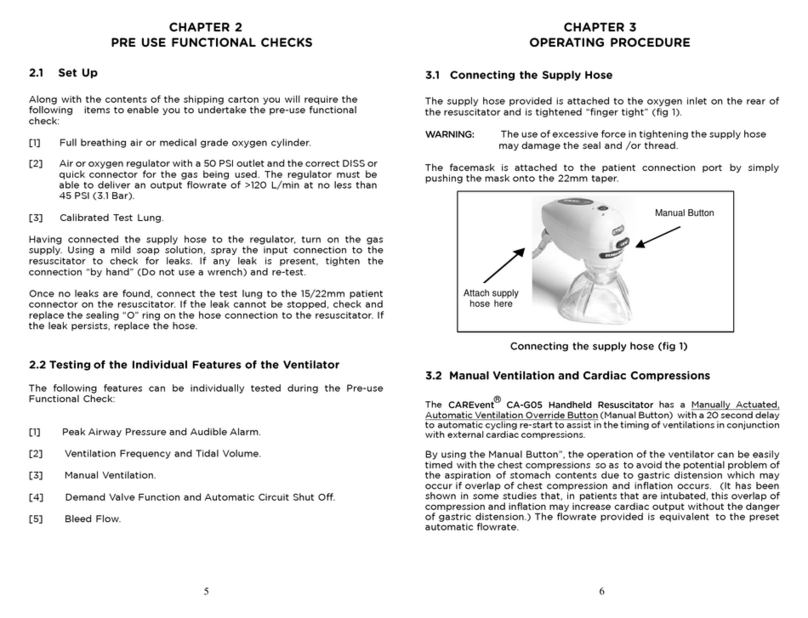 O-Two CAREvent CA-G05 user manual
