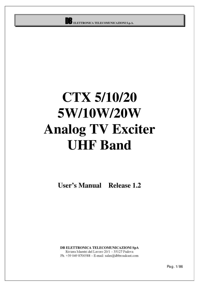 DB Elettronica Telecomunicazioni CTX 5 user manual DB Elettronica Telecomunicazioni CTX 5 user manual