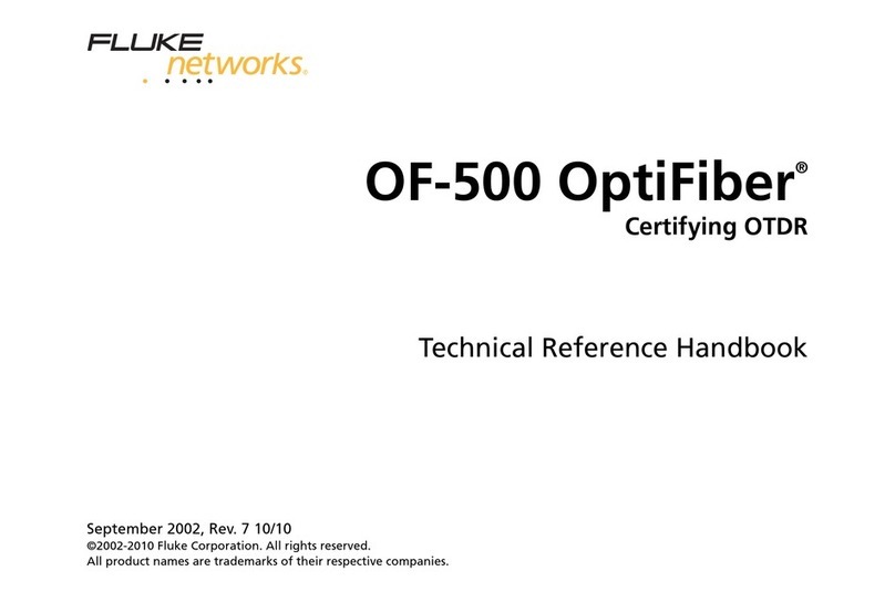 Fluke OF-500-01 OptiFiber Use and care manual