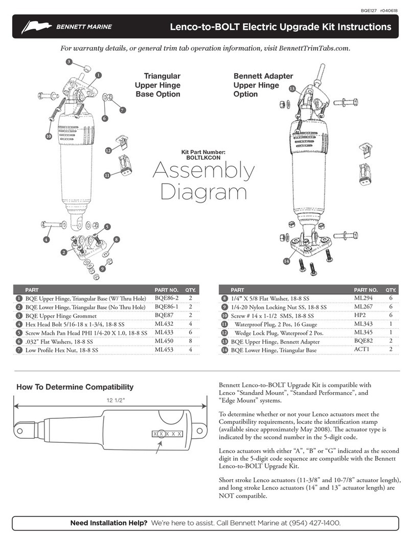 Bennett Marine Lenco-to-BOLT instructions