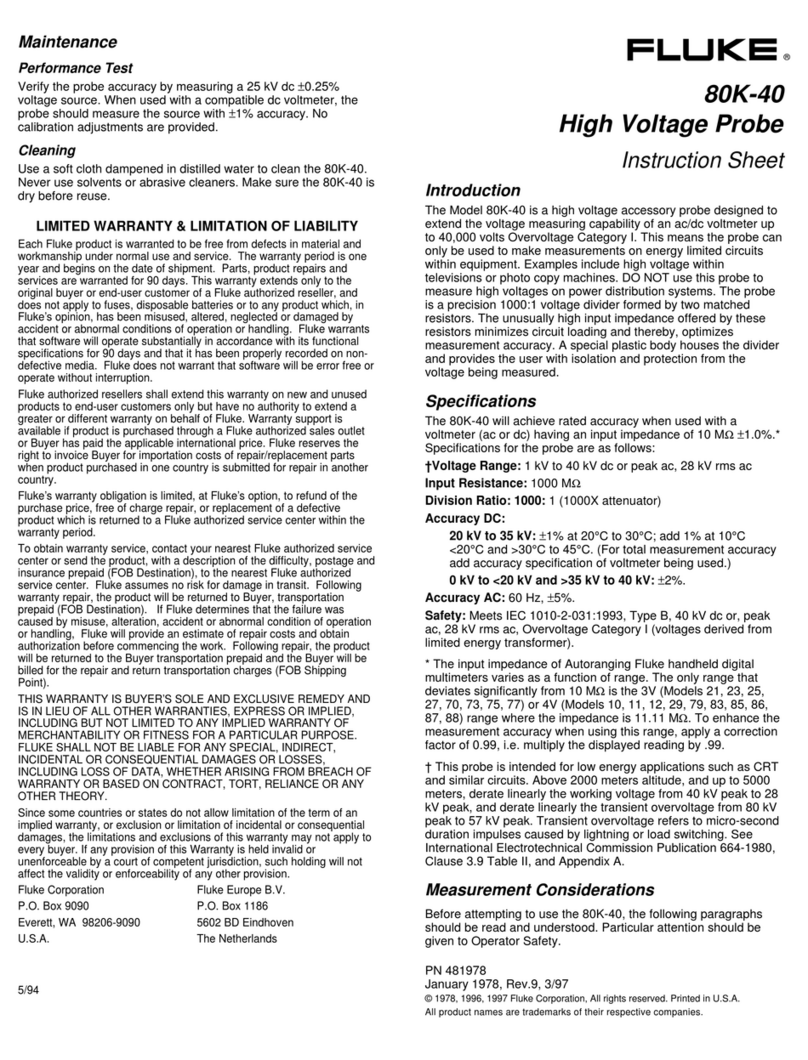 Fluke 80K-4 User manual