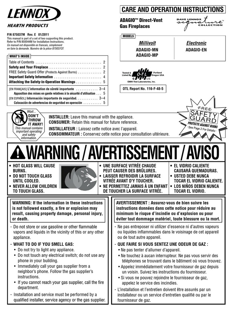 Lennox ADAGIO-MN User manual