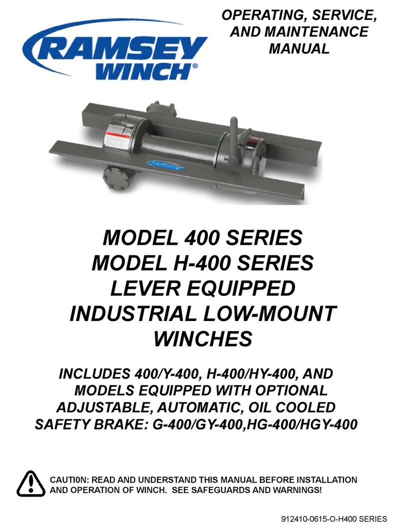 Ramsey Winch 400 Operating, Service and Maintenance Manual