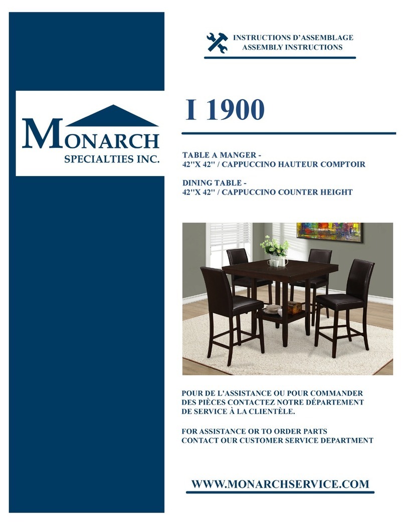 Monarch Specialties I 1900 Assembly instructions