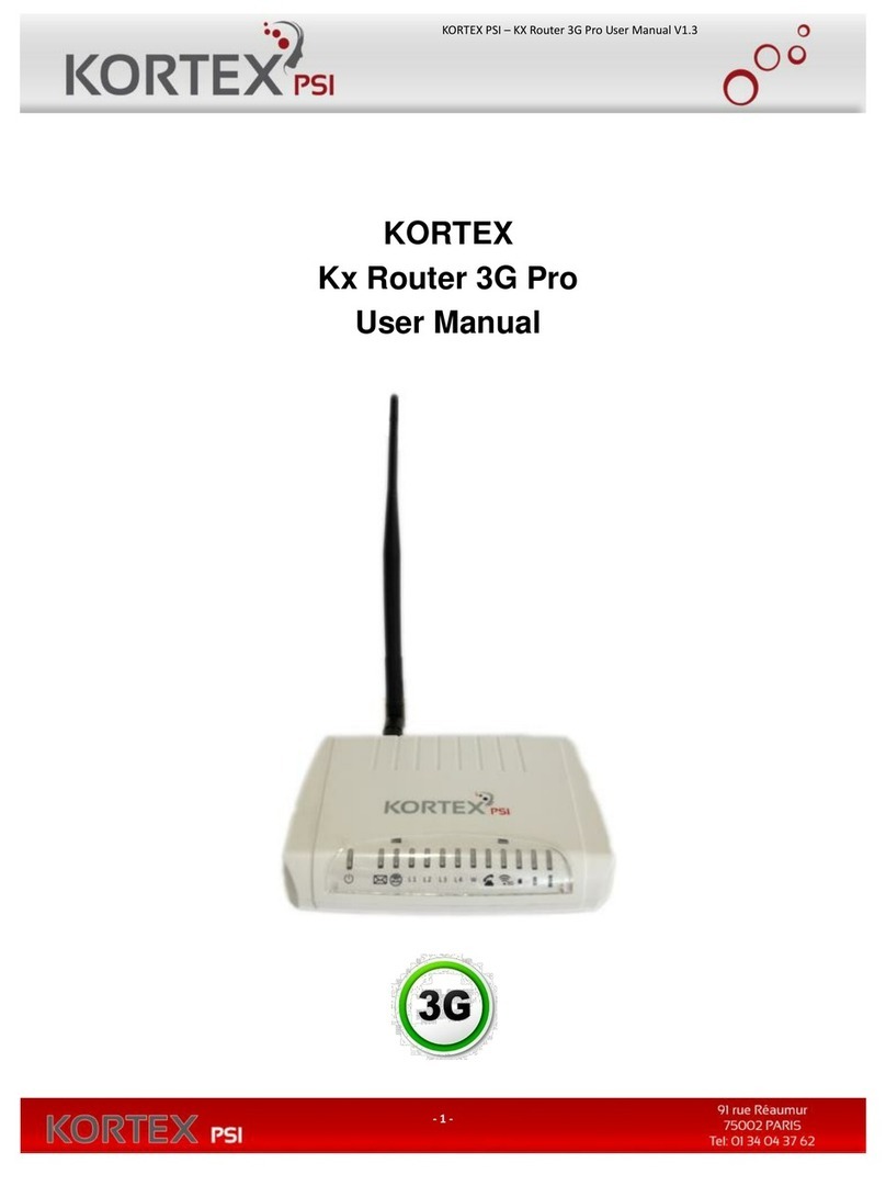 Kortex KX ROUTER 3G PRO user manual