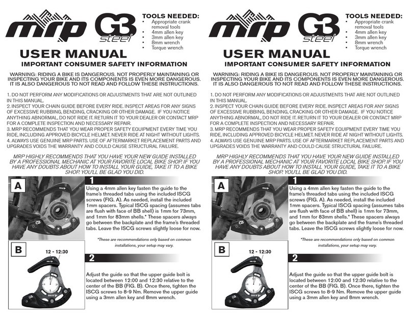MRP G3 Steel user manual