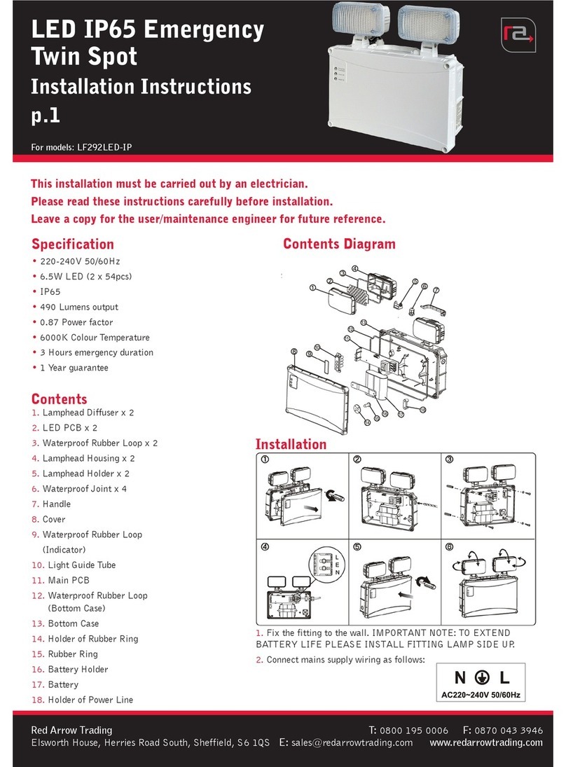 Red Arrow Trading LF292LED-IP installation instructions Red Arrow Trading LF292LED-IP installation instructions