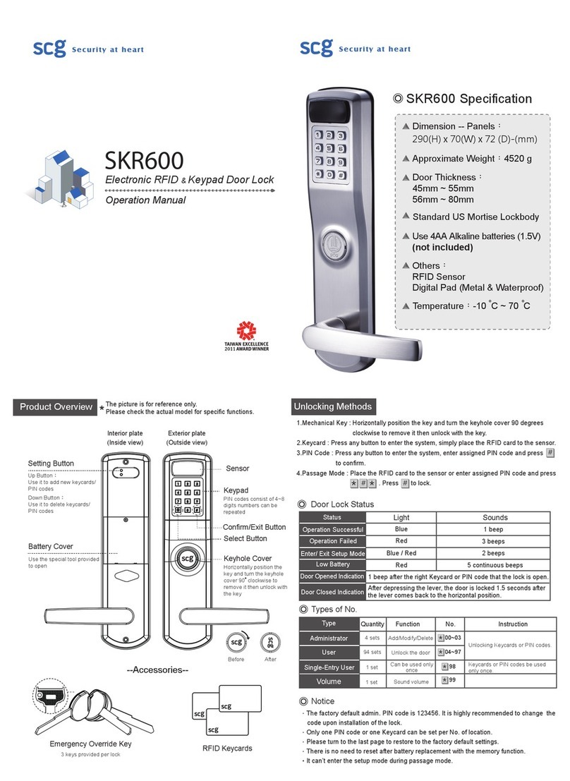 SCG SKR600 Operation manual