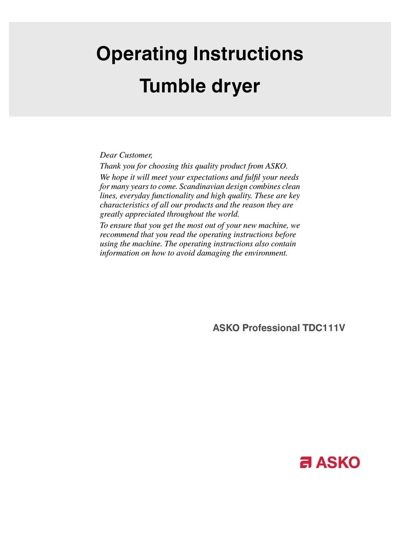 Asko TDC111V User manual