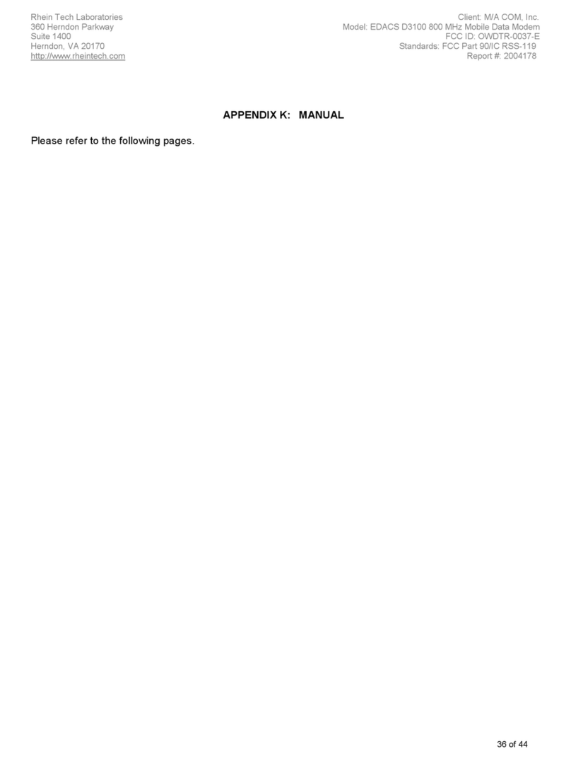 M/A-Com P5100 Series Installation and operator's manual