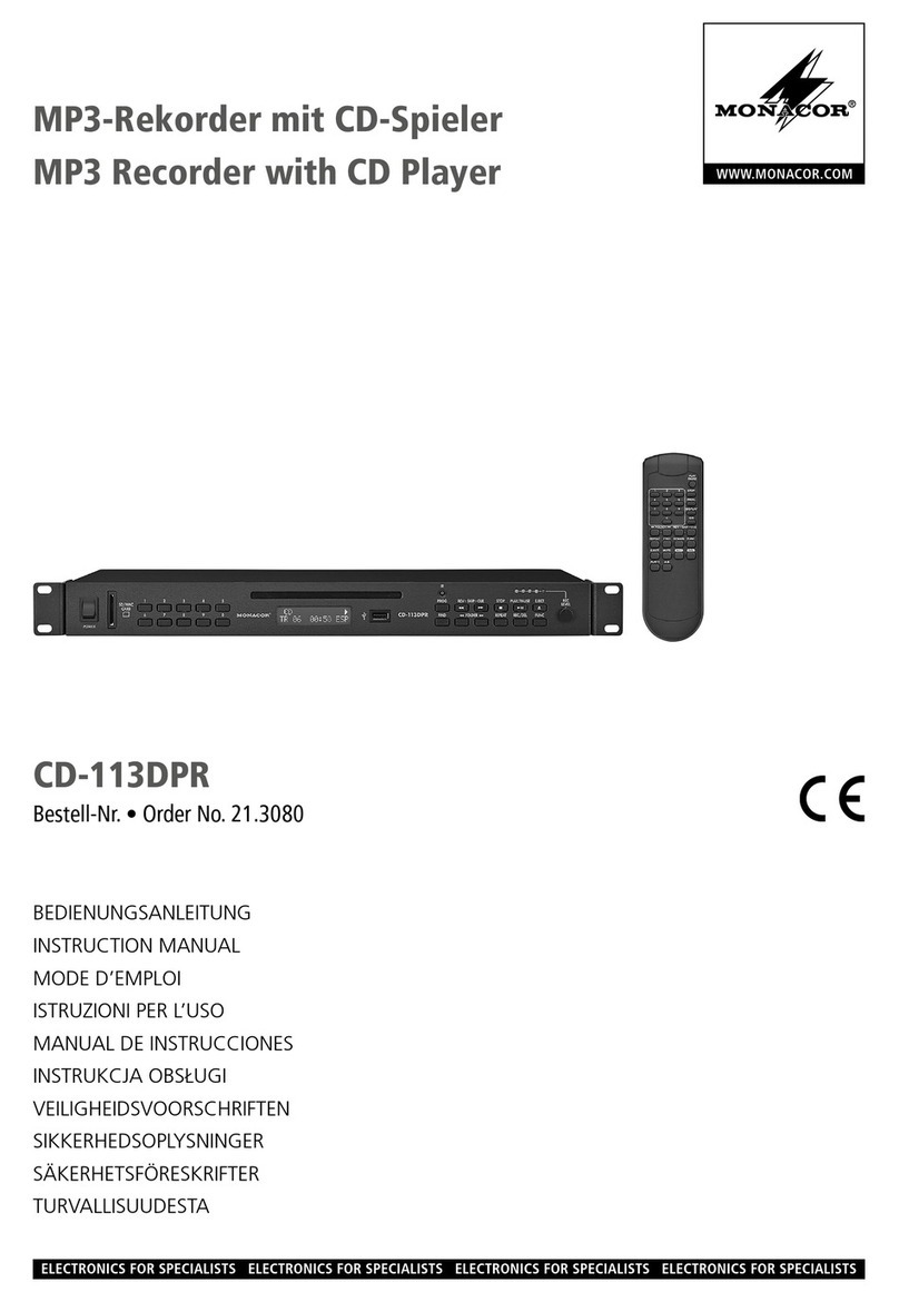 Monacor CD-113DPR User manual