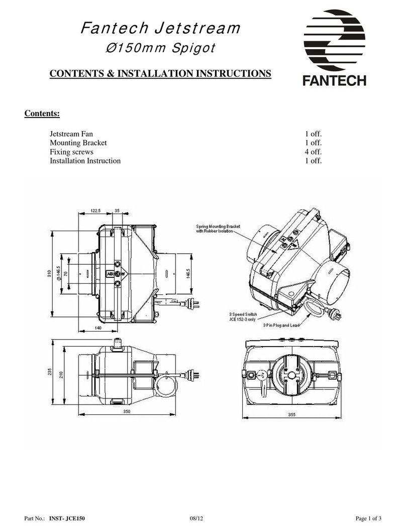 Fantech Jetstream JCE150 User manual