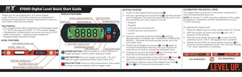Johnson Level & Tool JLX 5700D User manual Johnson Level & Tool JLX 5700D User manual