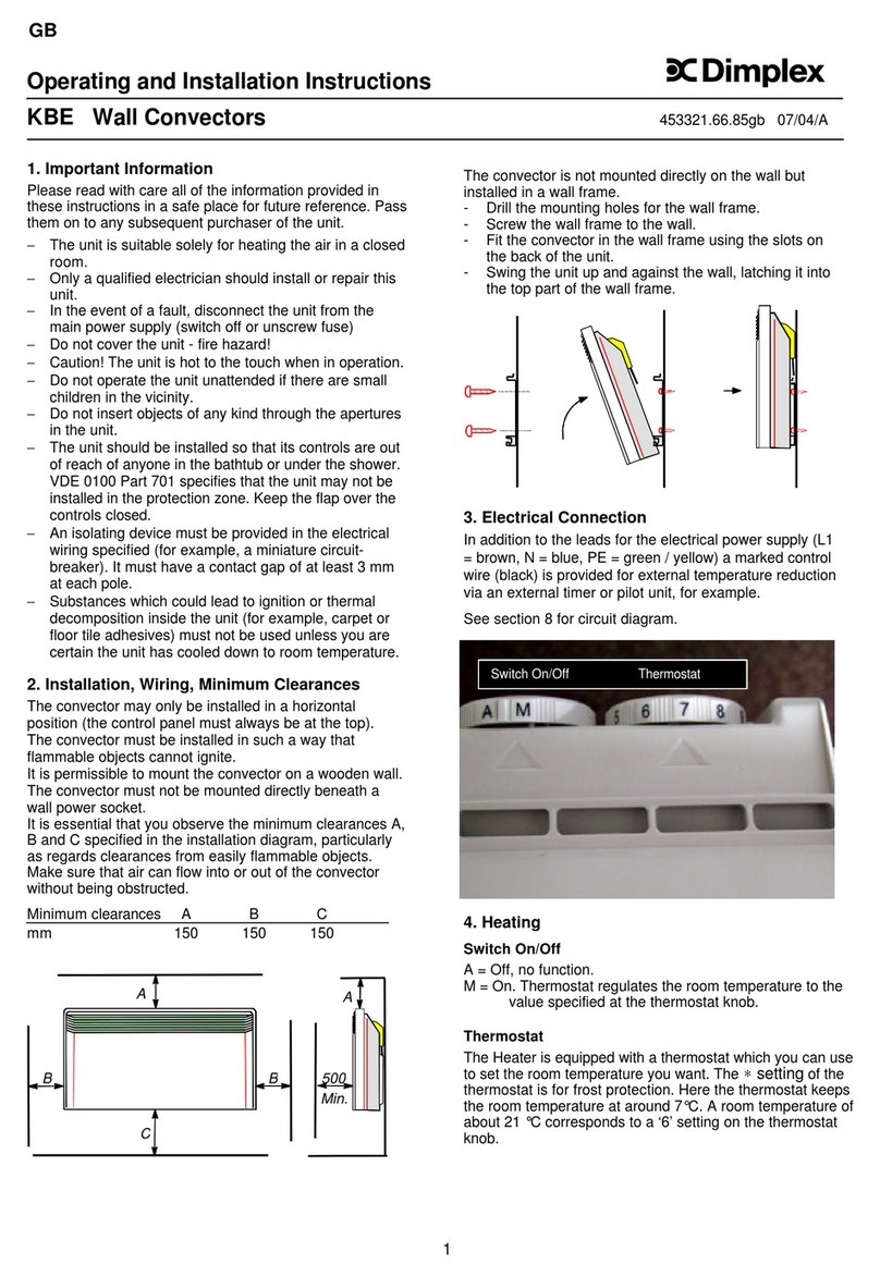 Dimplex KBE 50 User manual Dimplex KBE 50 User manual
