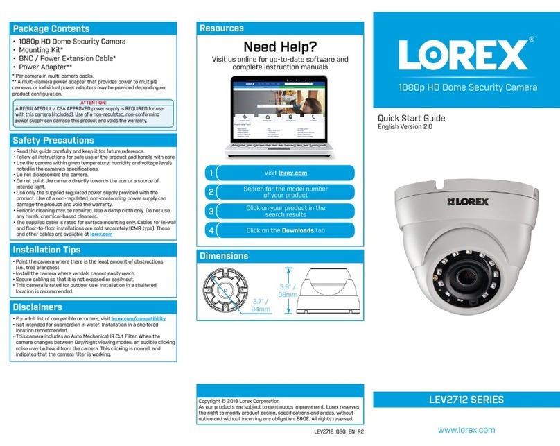 Lorex LEV2712 SERIES User manual
