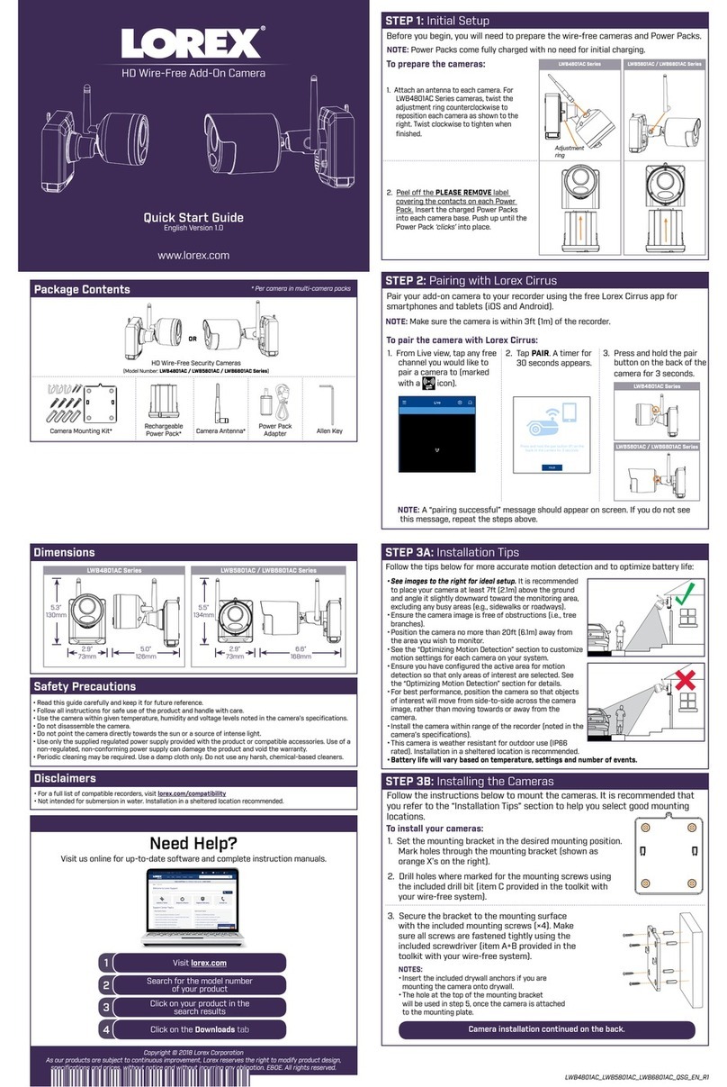 Lorex LWB4801AC Series User manual