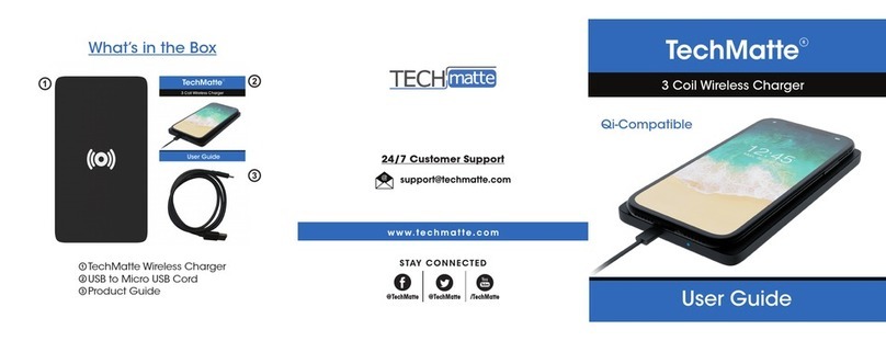 TechMatte 3 Coil Wireless Charger user guide