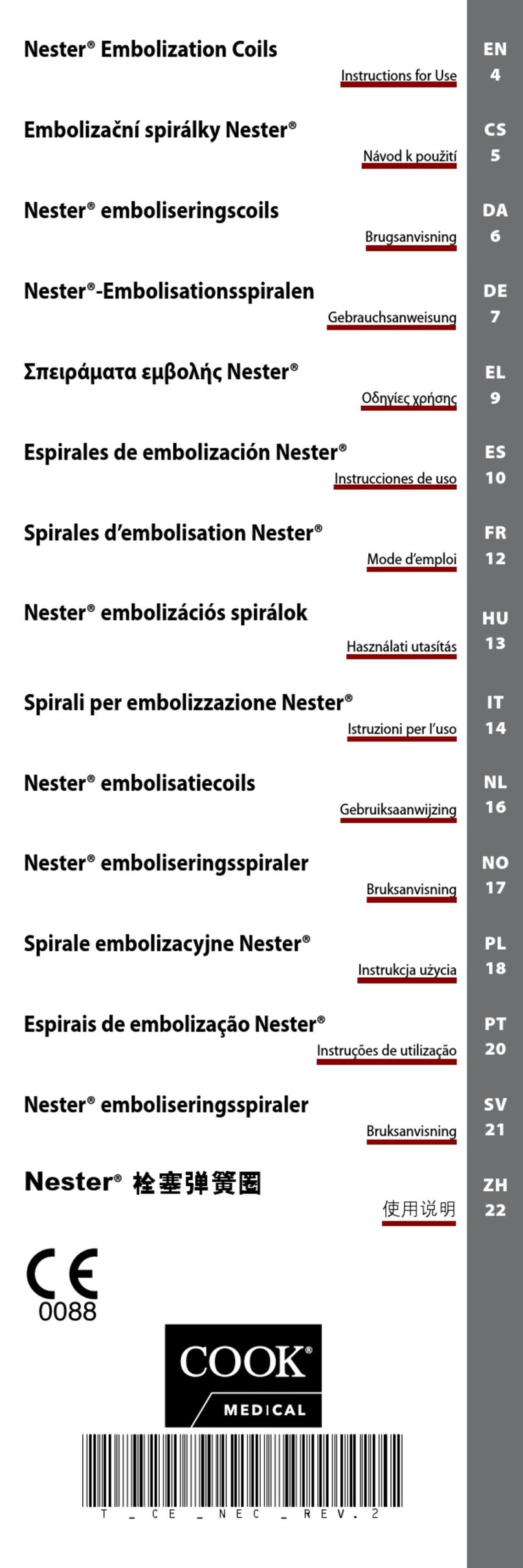 COOK Medical Nester Instructions for use
