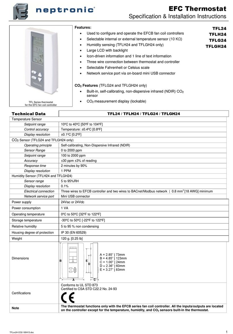 Neptronic EFC Specification & installation instructions