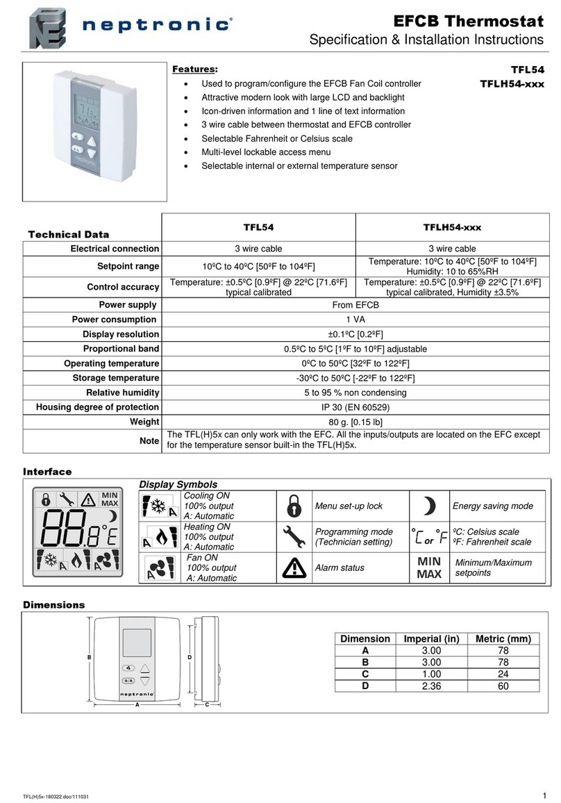 Neptronic EFCB Specification & installation instructions