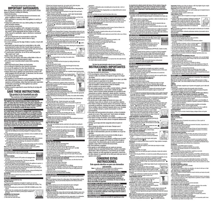 BLACK DECKER FP1000 Use and care book