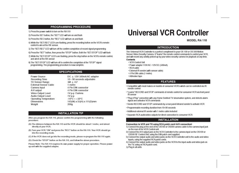Lorex RA 110 manual
