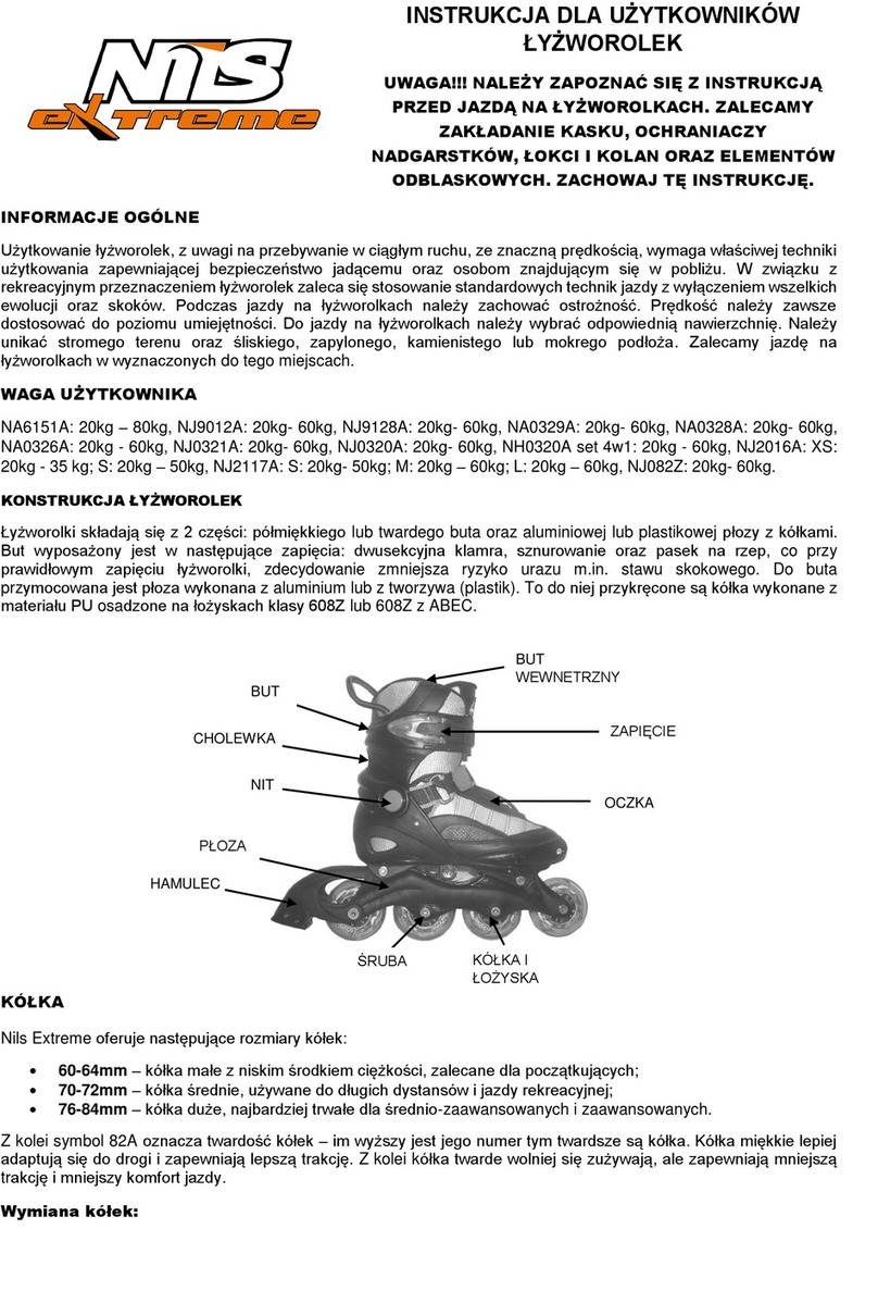 Nils Extreme NA6151A user manual
