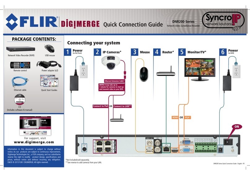 FLIR DIGIMERGE DNR200 Series Quick connection guide