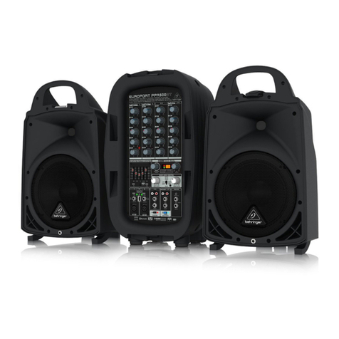 Behringer Europort PPA2000BT quick start guide
